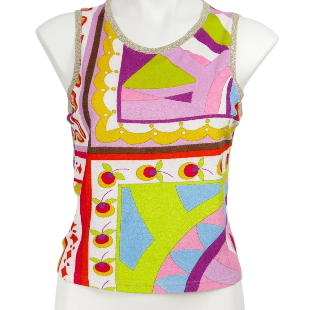 vintage dolce & gabanna / d&g multicolor retro tank top